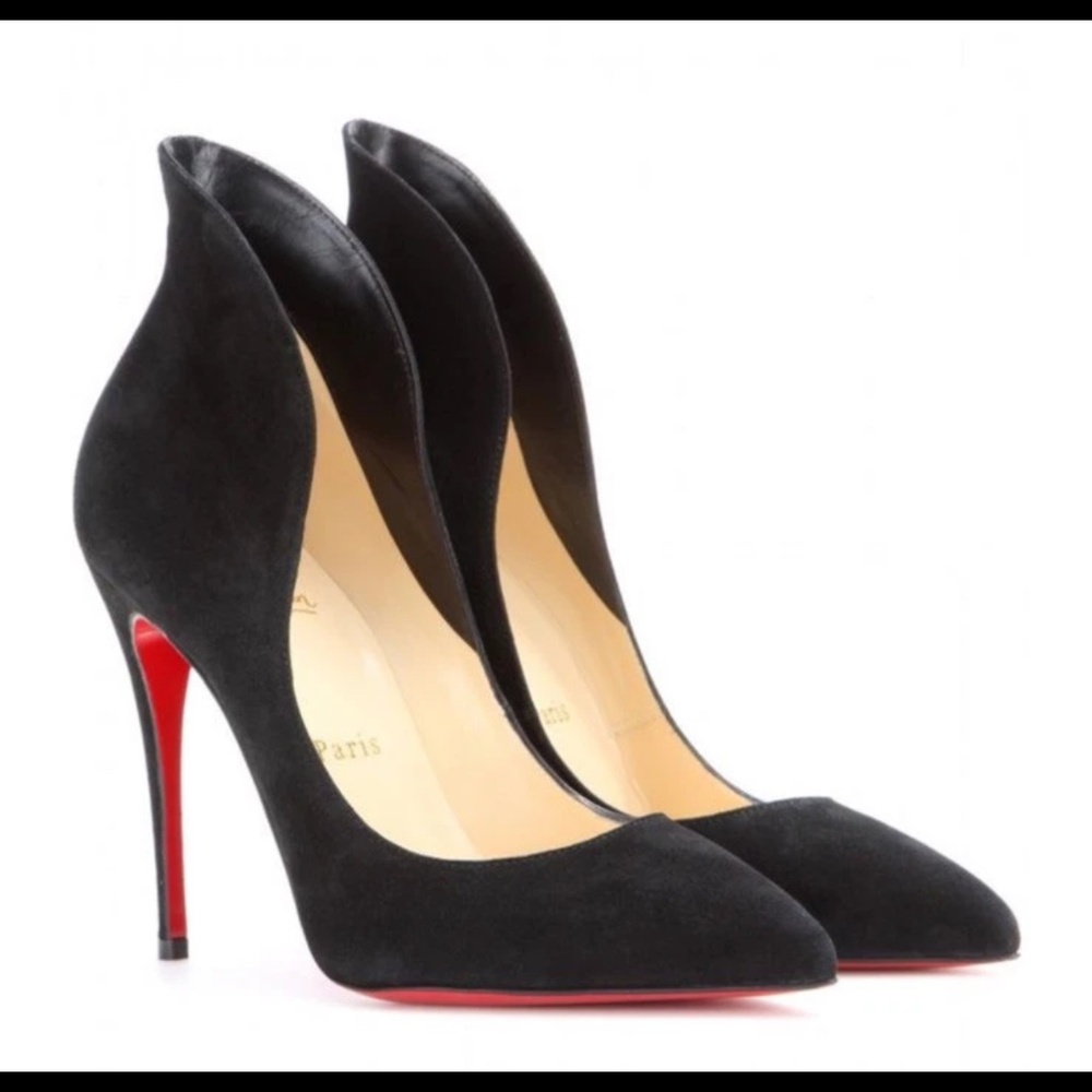 Authentic Christian Louboutin Black and Red Heels